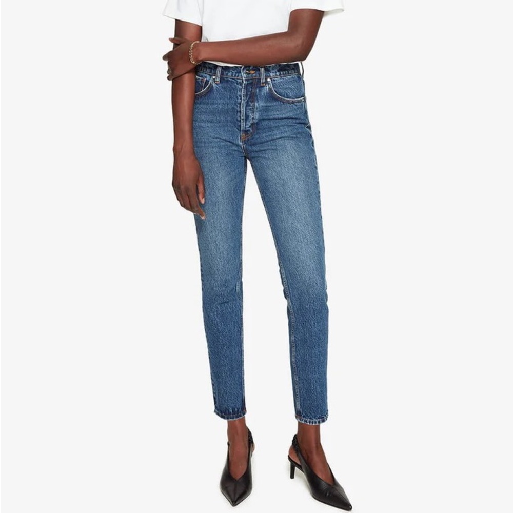 NWT Anine Bing Sonya Jeans Mid Indigo 27
